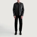 Men's Zen Black Leather Biker Jacket