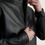 Men's Zen Black Leather Biker Jacket