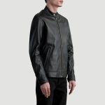 Men's Zen Black Leather Biker Jacket