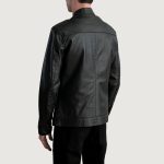 Men's Zen Black Leather Biker Jacket
