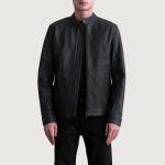 Men's Zen Matte Black Leather Biker Jacket