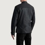 Men's Zen Tumbled Black Leather Biker Jacket