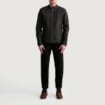 Men's Zen Tumbled Brown Leather Biker Jacket