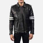 Men's Dragonhide Black Leather Jacket