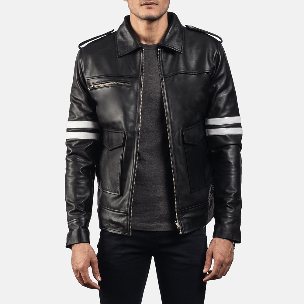 Men's Dragonhide Black Leather Jacket