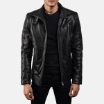 Men's Legacy Black Leather Biker Jacket