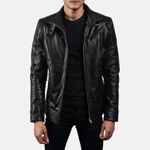 Men's Legacy Black Leather Biker Jacket