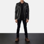 Men's Legacy Black Leather Biker Jacket
