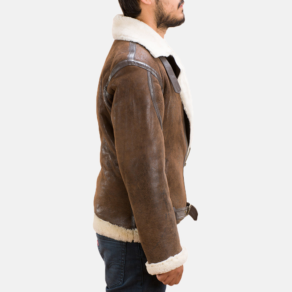 Men's Forest Double Face Shearling Leather Jacket