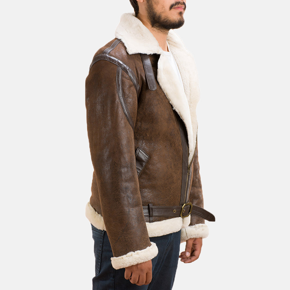 Men's Forest Double Face Shearling Leather Jacket