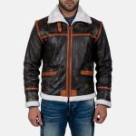 Men's Alpine Brown Fur Leather Jacket