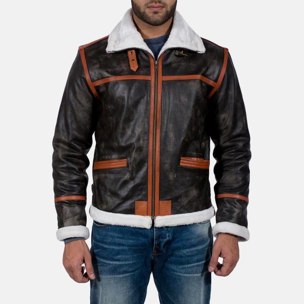 Men's Alpine Brown Fur Leather Jacket