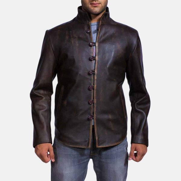 Men's Drakeshire Brown Leather Jacket