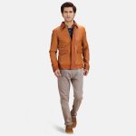 Men's Hubert Tan Brown Leather Jacket