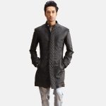 Men's Midlander Quilted Black Leather Coat