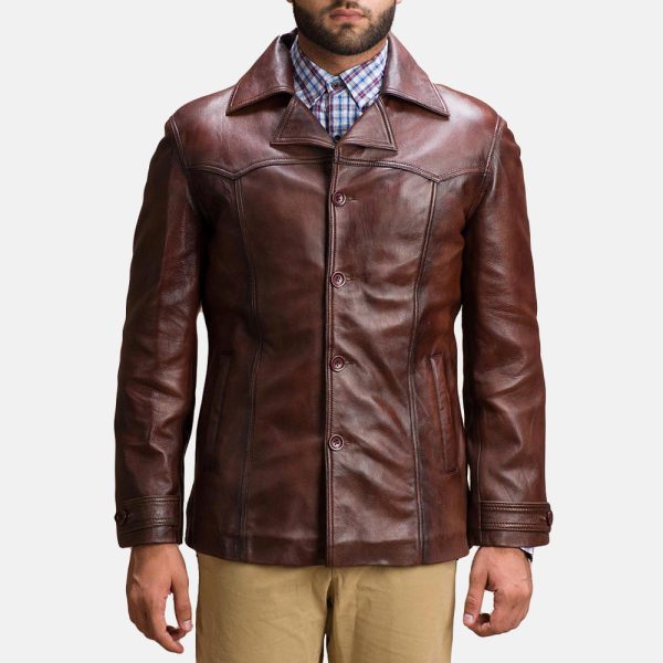 Men's Vincent Alley Brown Leather Jacket
