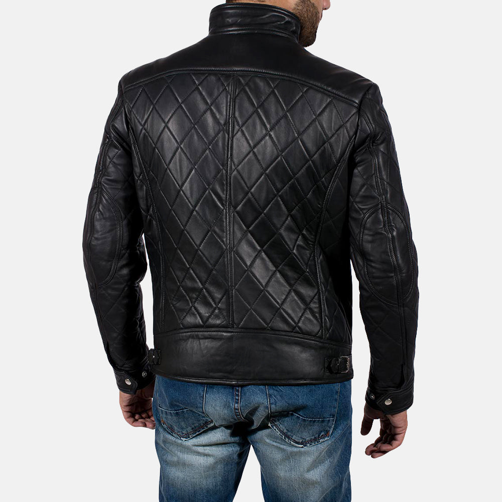 Men's Equilibrium Black Leather Jacket