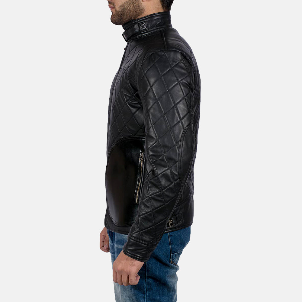 Men's Equilibrium Black Leather Jacket