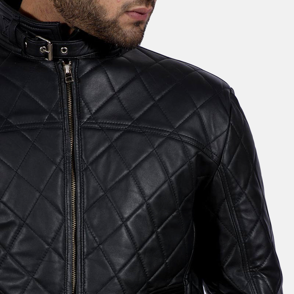 Men's Equilibrium Black Leather Jacket