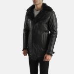 Men's Furcliff Black Leather Jacket