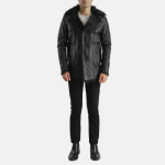 Men's Furcliff Black Leather Jacket