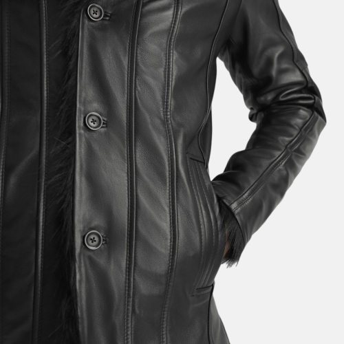 Men's Furcliff Black Leather Jacket