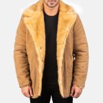 Men's Furlong Beige Suede Leather Jacket