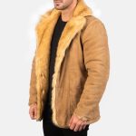 Men's Furlong Beige Suede Leather Jacket