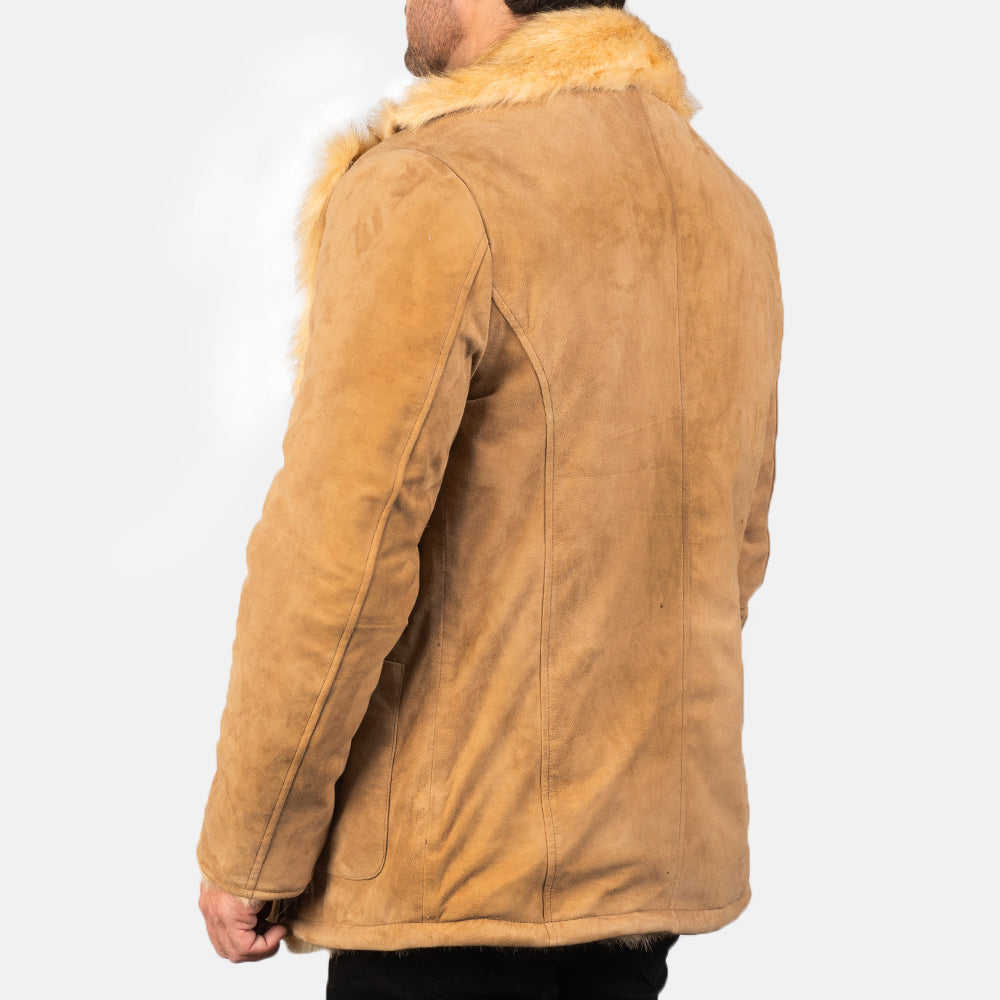 Men's Furlong Beige Suede Leather Jacket