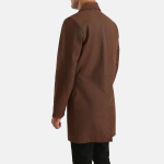 Men's Half Life Brown Leather Coat