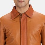 Men's Hubert Tan Brown Leather Jacket