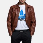 Men's Inferno Brown Leather Jacket