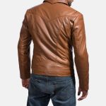 Men's Old School Brown Leather Jacket