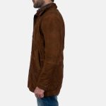 Men's Sheriff Brown Suede Leather Jacket