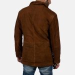 Men's Sheriff Brown Suede Leather Jacket