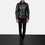 Men's Mod Black Leather Jacket