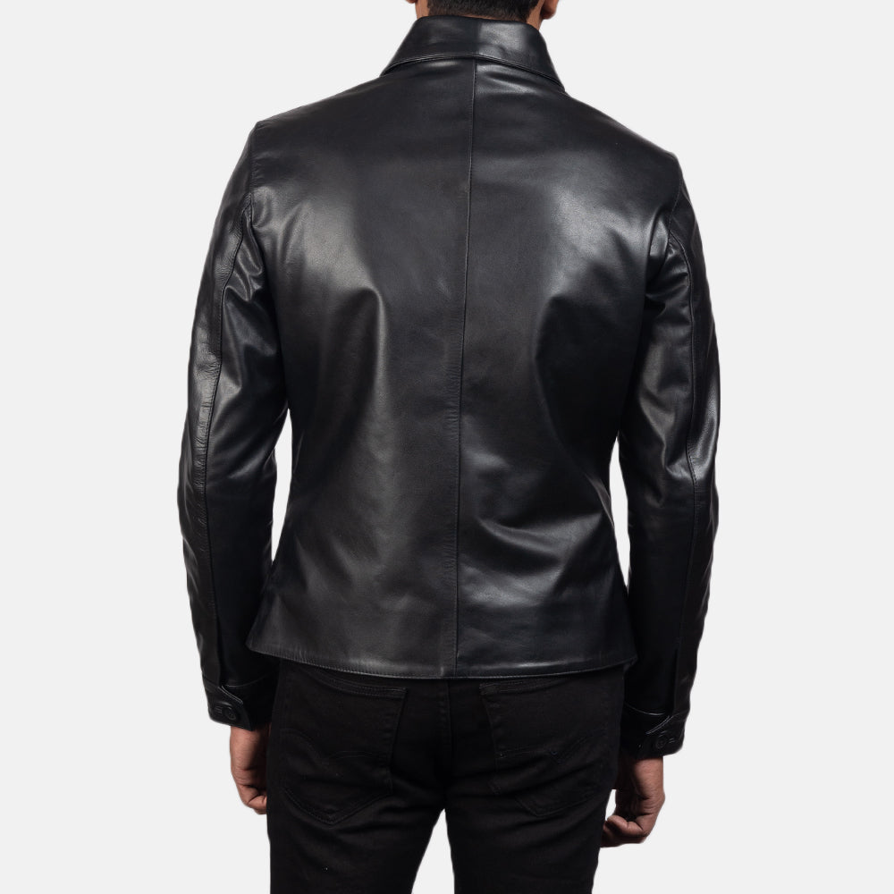 Men's Mod Black Leather Jacket