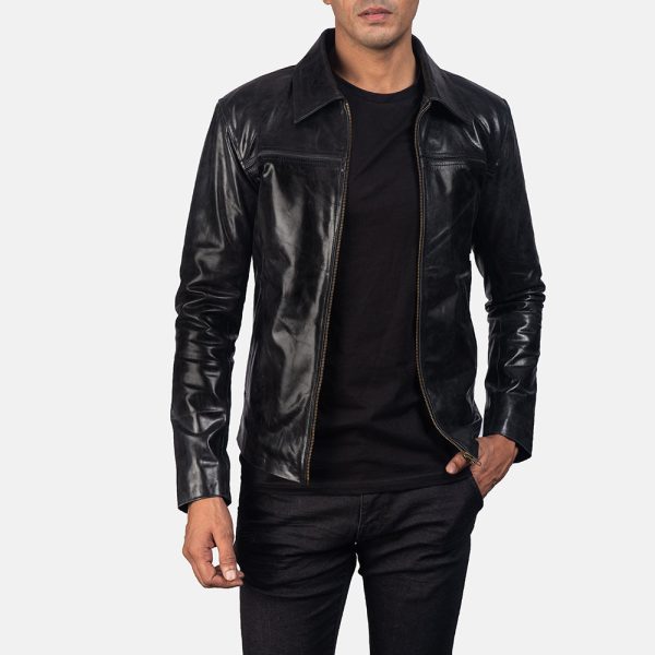 Men's Mystical Black Leather Jacket