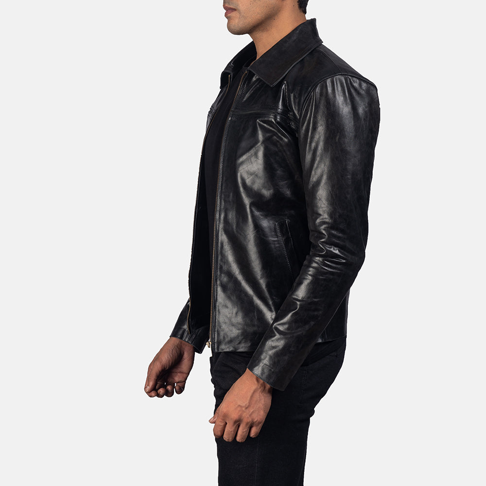 Men's Mystical Black Leather Jacket