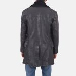 Men's Pierce Shearling Black Leather Jacket