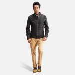 Men's Henry Quilted Black Leather Jacket