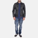 Men's Sergeant Black Leather Jacket
