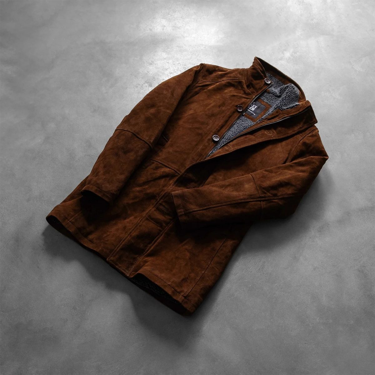 Men's Sheriff Brown Suede Leather Jacket