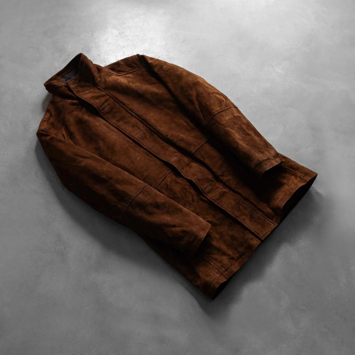 Men's Sheriff Brown Suede Leather Jacket