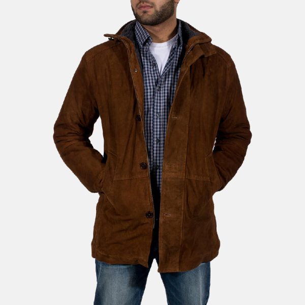 Men's Sheriff Brown Suede Leather Jacket
