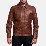 Men's Inferno Brown Leather Jacket