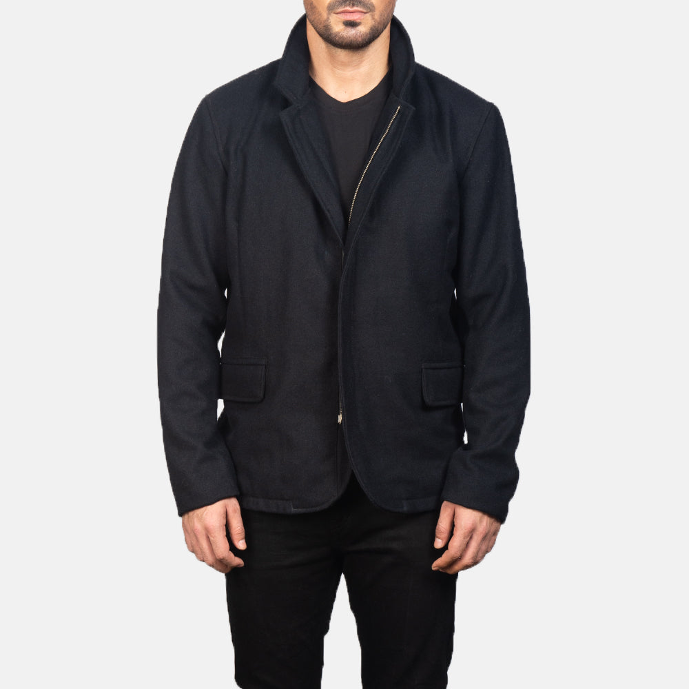 Men's Thomas Black Premium Wool Jacket