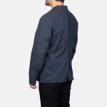 Men's Borges Navy Blue Cotton Blazer