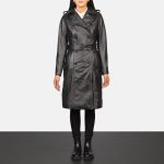 Women's Alice Black Double Breasted Leather Coat