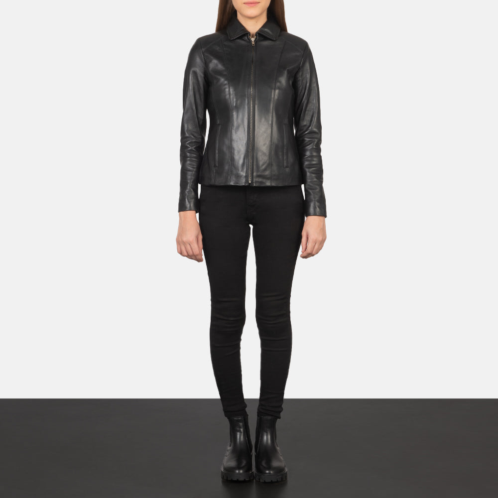 Women's Colette Black Leather Jacket